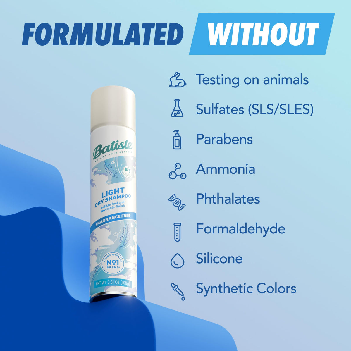Batiste fine mist texture demonstrating lightweight, invisible finish