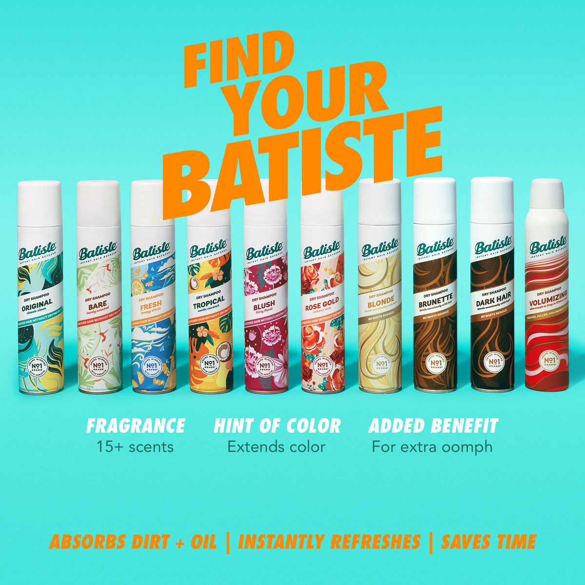 Batiste spraying at roots in application step for oil absorption and lift