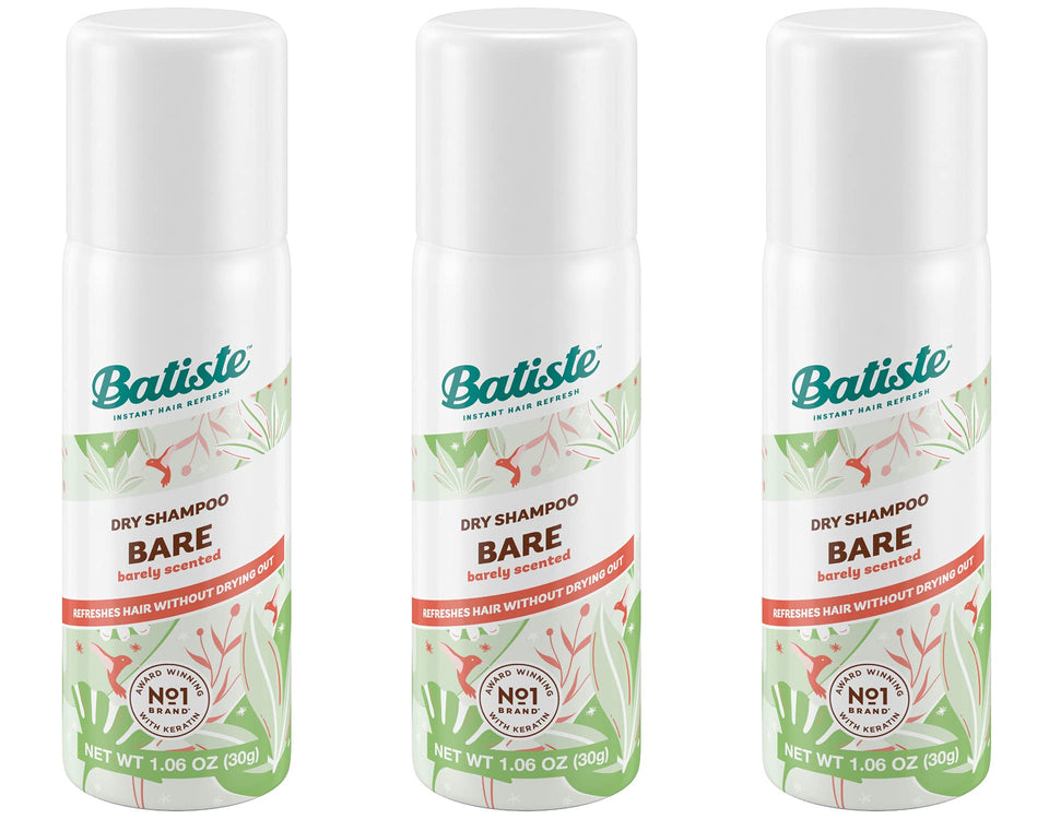 Batiste Bare mini front pack showing product and branding, convenient travel benefit