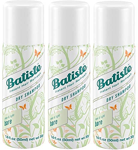Batiste Bare mini pack of three staged to show supply and convenience benefit