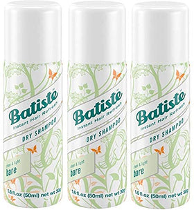 Batiste Bare mini pack of three staged to show supply and convenience benefit
