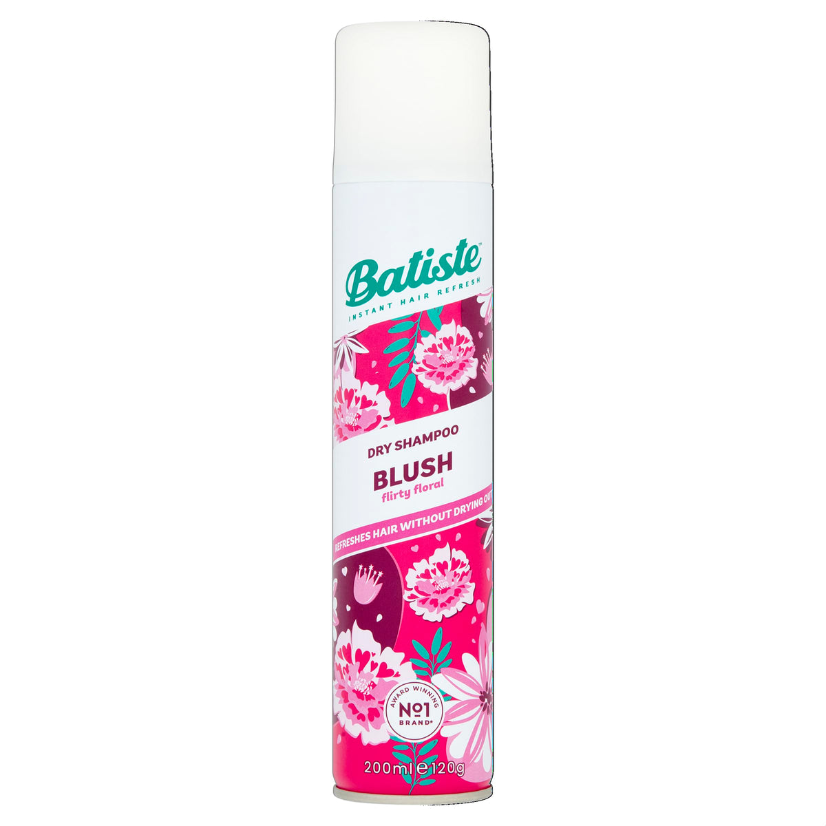 Batiste bottle front packaging showing blush fragrance benefits