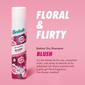 Batiste applying dry shampoo to roots demonstrating instant lift and volume