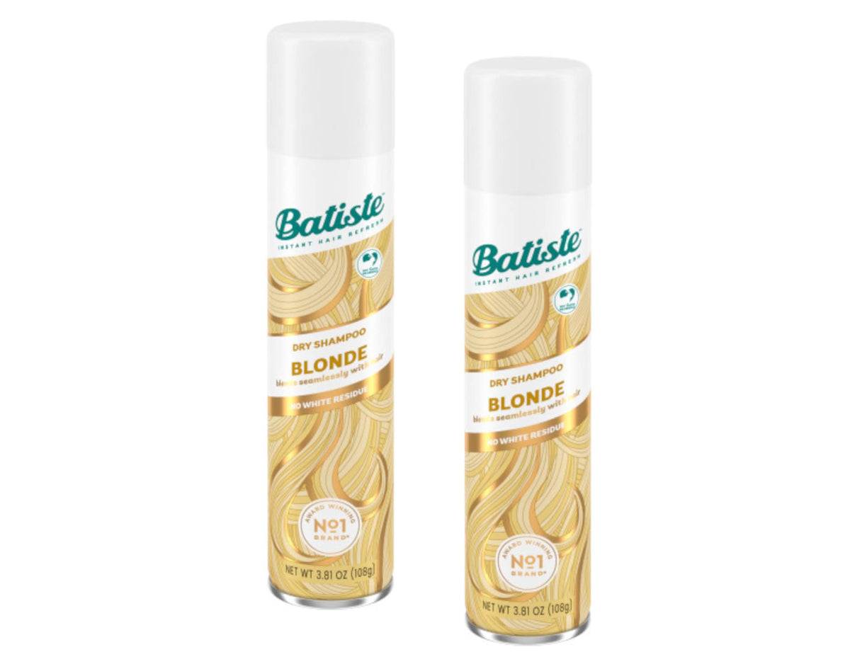 Batiste front packaging of Brilliant Blonde two-pack showing product benefit for light hair