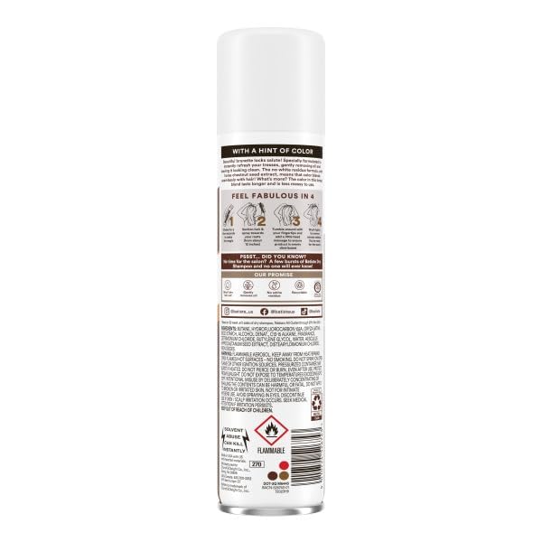 Batiste Brunette beside travel items showing compact, portable benefit