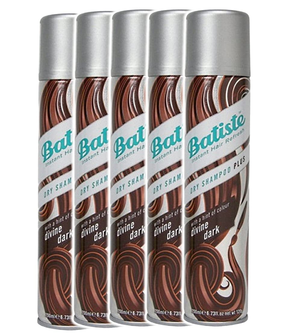 Batiste front packaging showing tinted dry shampoo for dark hair and quick refresh benefit
