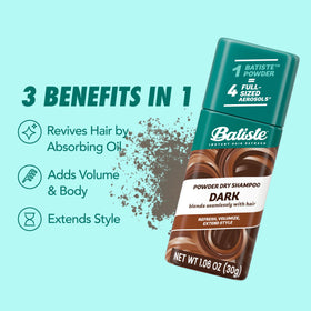 Batiste product label detail showing no sulfates or parabens benefit