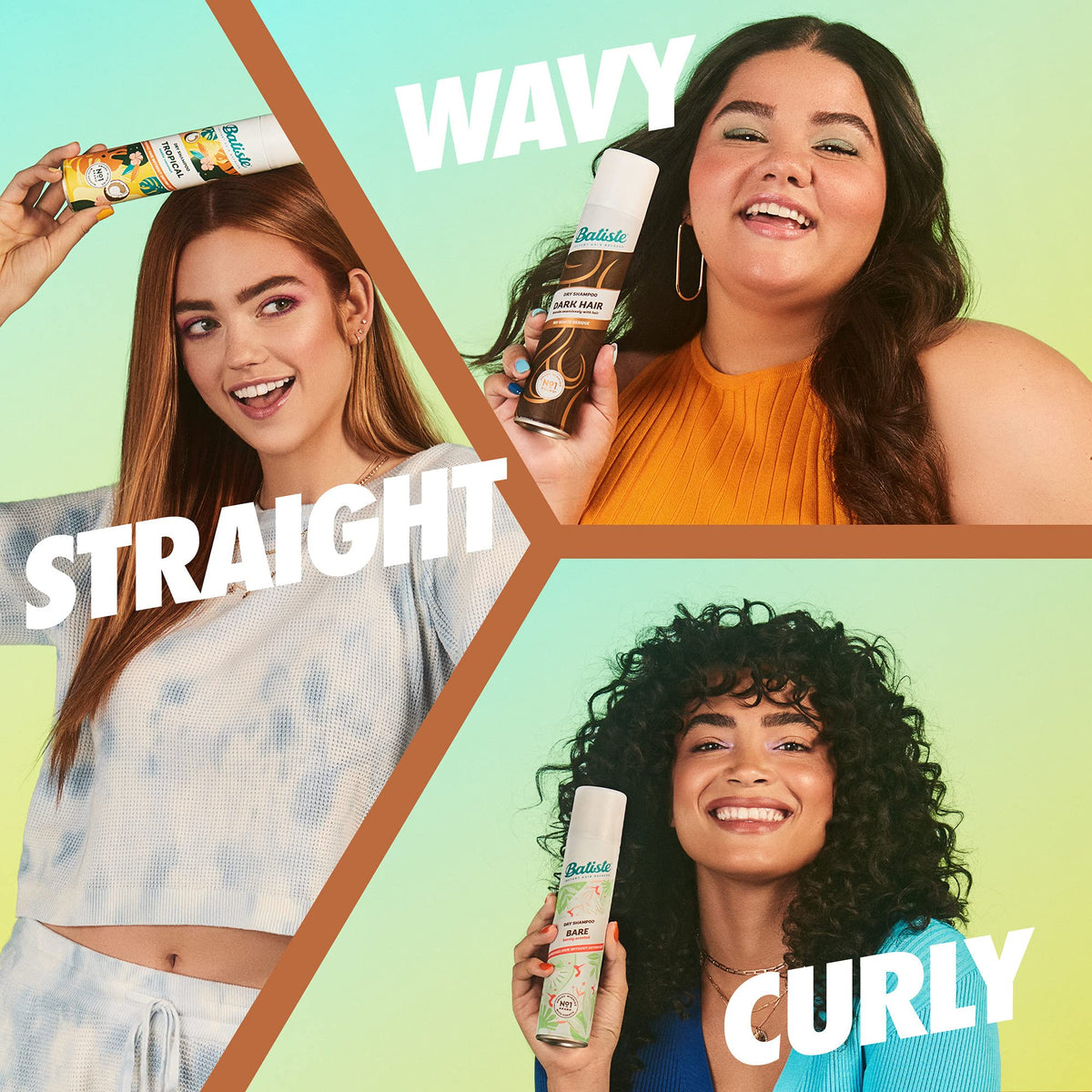 Batiste being sprayed on a ponytail for fast styling and refreshed hair