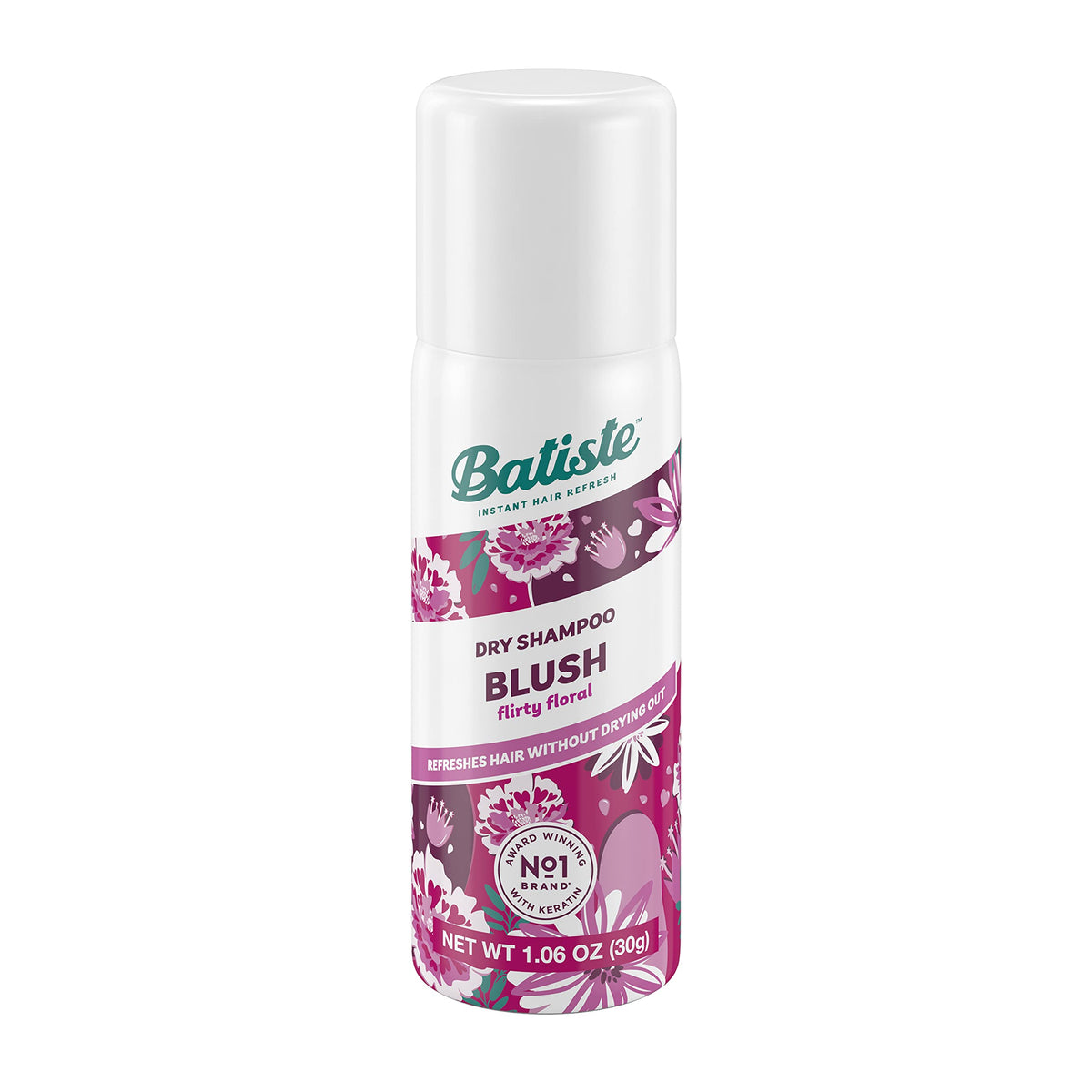 Batiste aerosol nozzle close-up, precise spray for targeted root refresh
