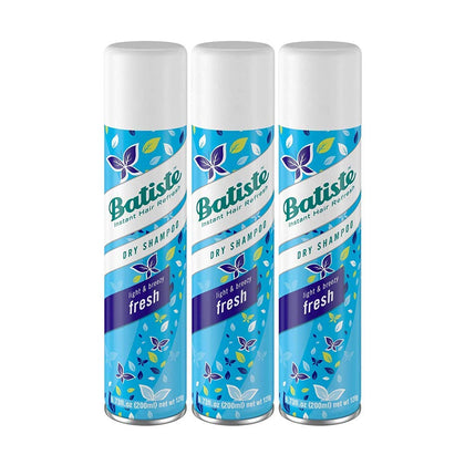 Batiste Fresh front packaging three-pack showing cans and label for convenient refresh