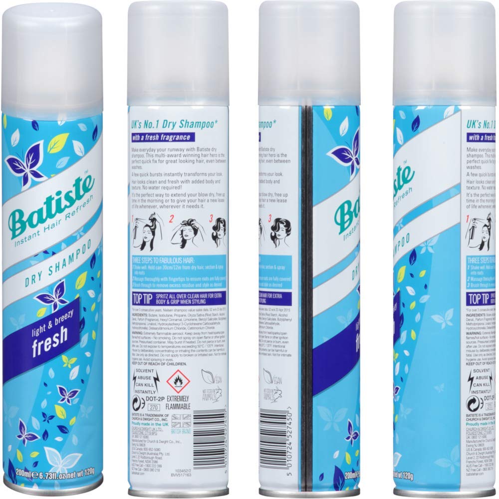 Batiste Fresh in-hand use scene showing instant root lift and refreshed hair