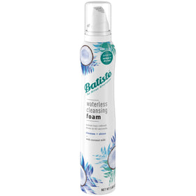 Batiste front packaging showing 3.6 oz foam and coconut milk scent benefit: portable refresh