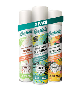 Batiste front packaging showing three scent cans and convenience