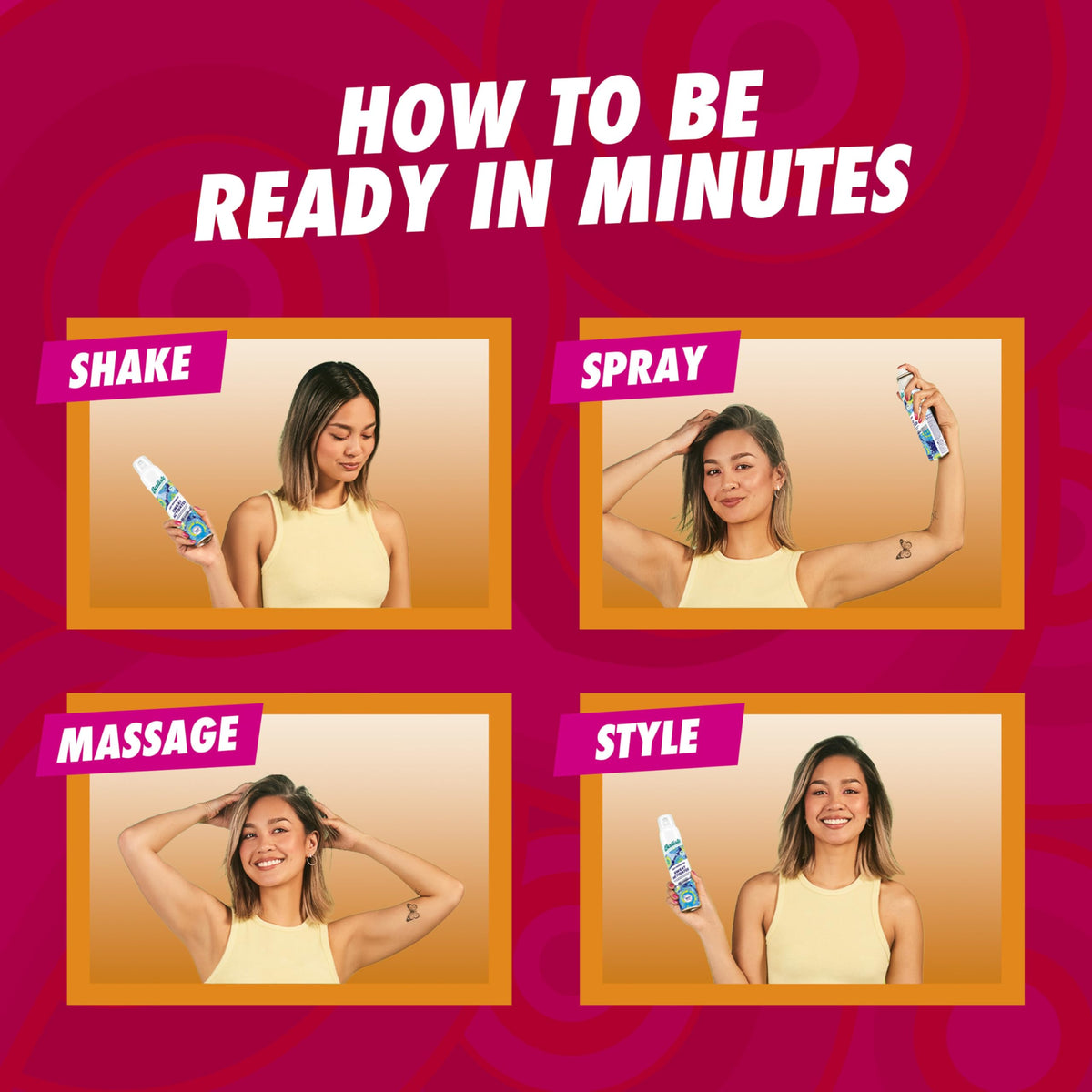 Batiste full hairstyle with added volume and bounce