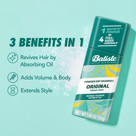 Batiste in gym bag lifestyle image highlighting on-the-go hair refresh benefit