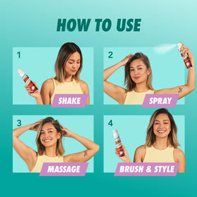 Close-up of Batiste ingredients label highlighting keratin inclusion