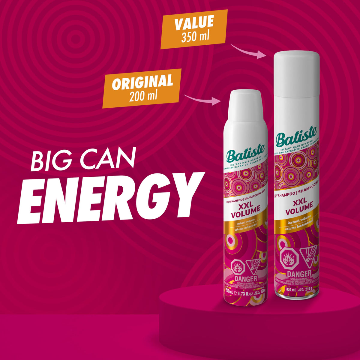 Batiste label close-up with ingredient and usage details