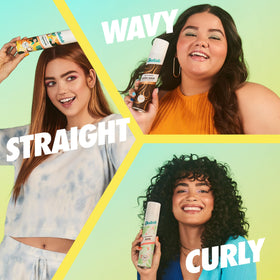 Batiste used on beach hair conveying quick refresh and light tropical scent