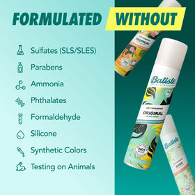 Batiste Original scent label detail offering classic clean fragrance