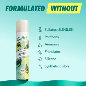 Batiste spray in action on hair delivering oil absorption and volume benefit