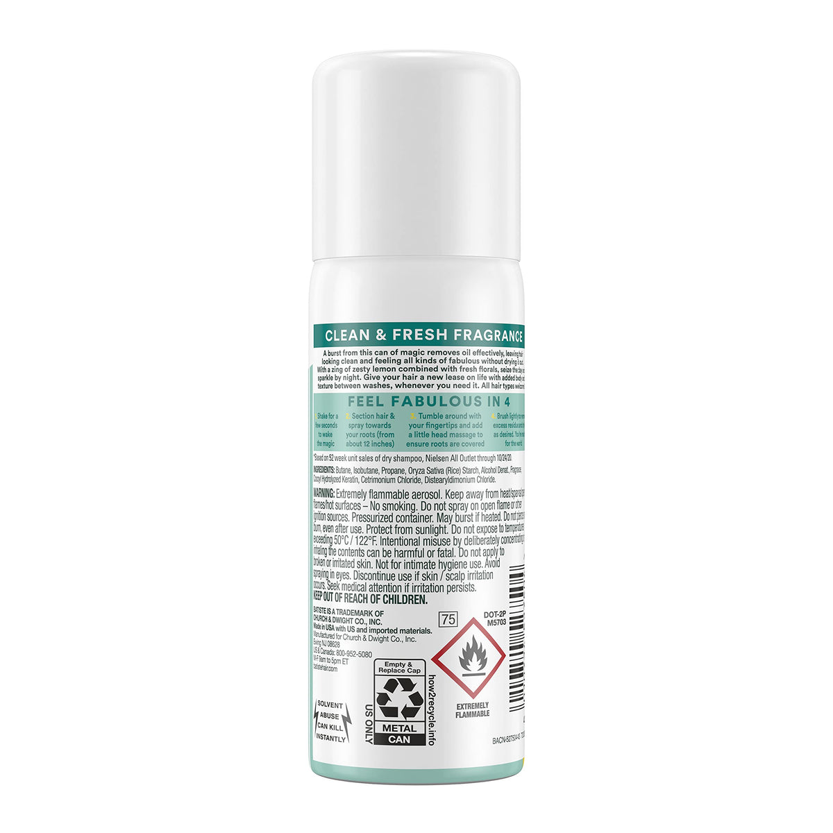 Batiste original spray texture mist demonstrating oil absorption and added volume