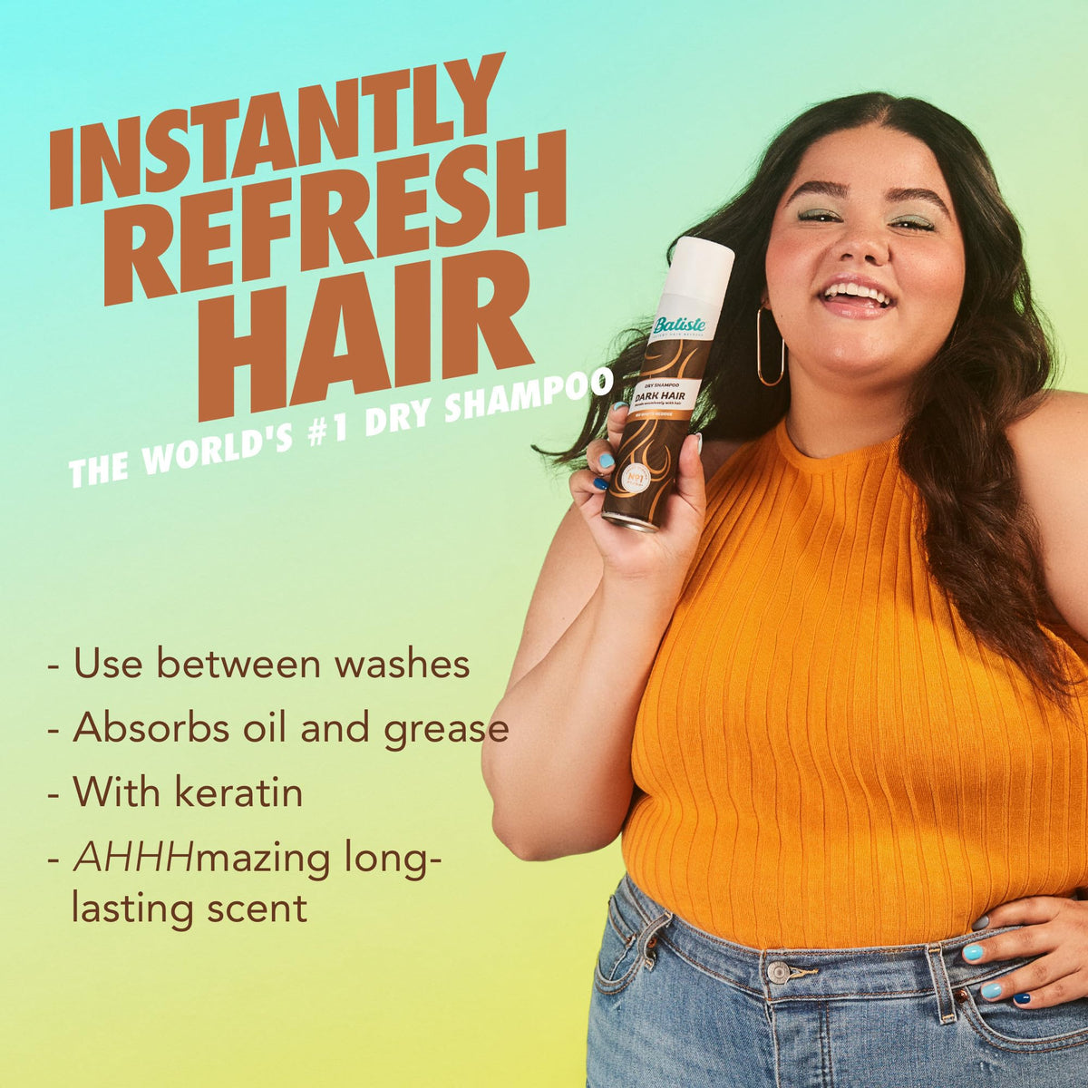 Batiste held in hand for size scale and convenient on-the-go benefit