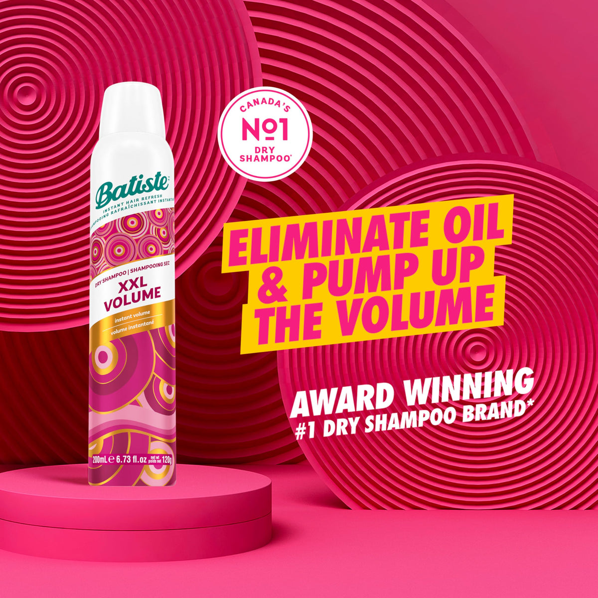 Batiste spray pattern on hair creating instant texture