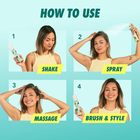 Batiste spraying into roots during application for fast refresh benefit