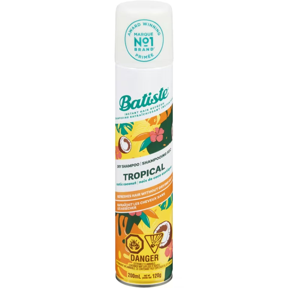 Batiste front can showing tropical packaging and quick refresh benefit