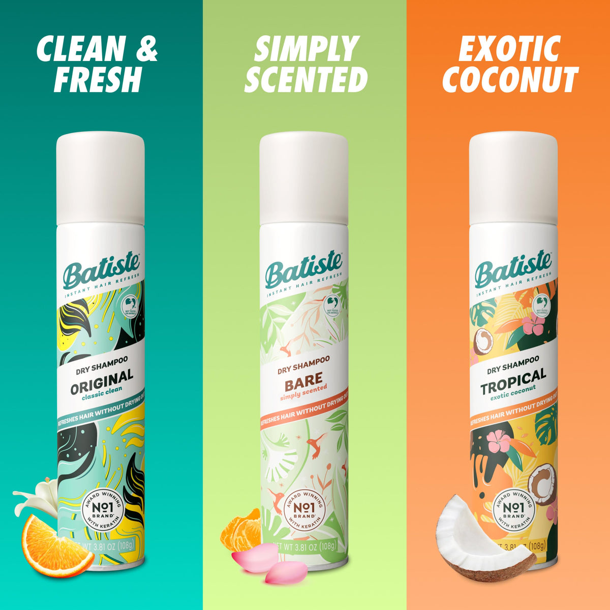 Batiste Tropical in a beach setting suggesting coconut freshness