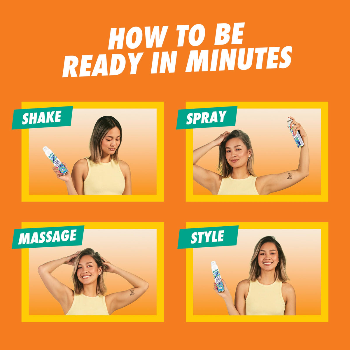 Batiste can next to a hand to show travel-friendly 6.73 ounce size benefit