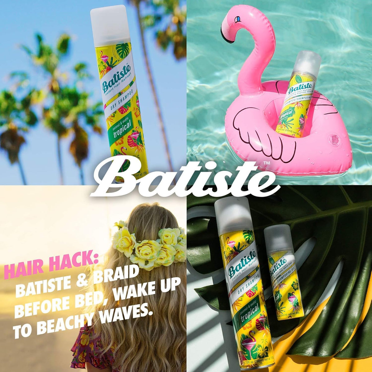 Batiste texture and volume detail showing lifted hair and body