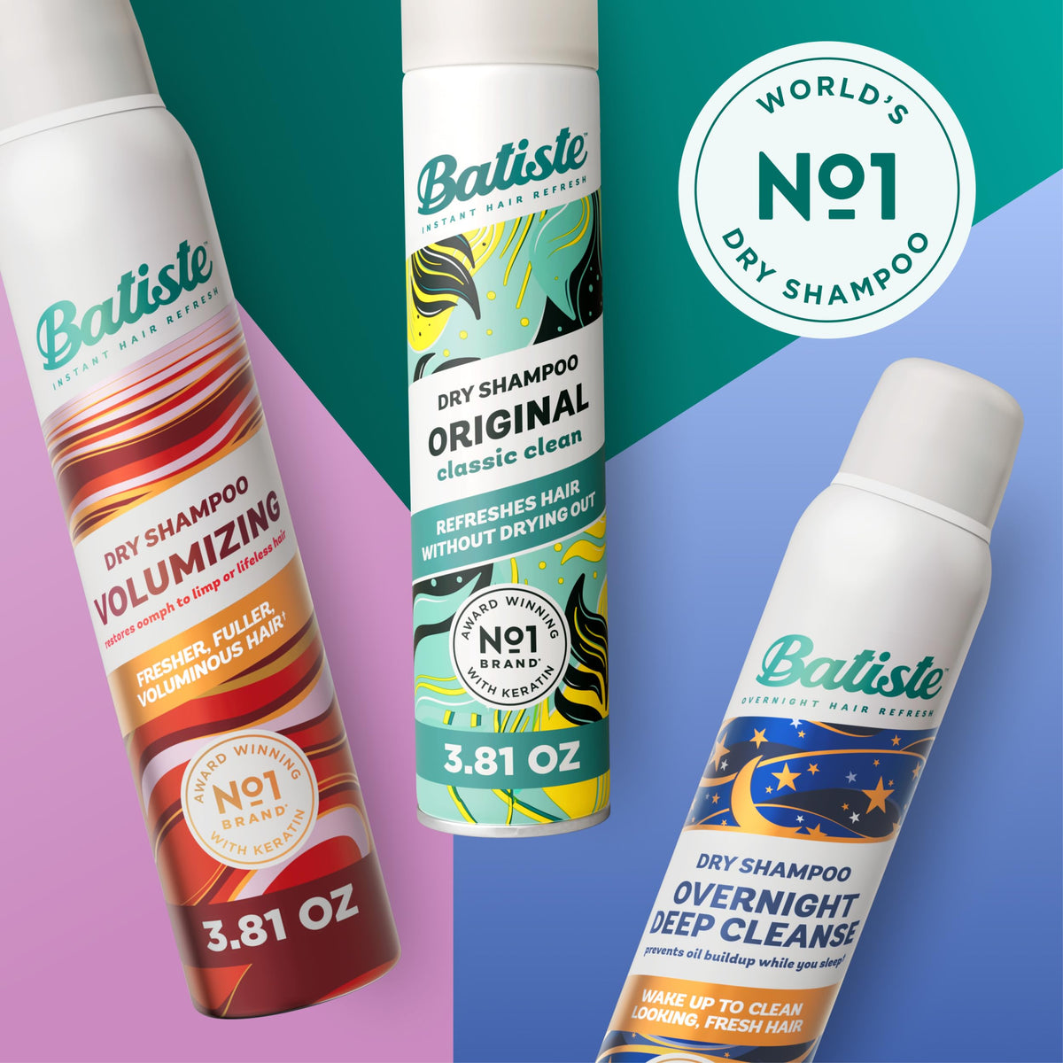 Batiste Volumizing front packaging highlighting lift and added body
