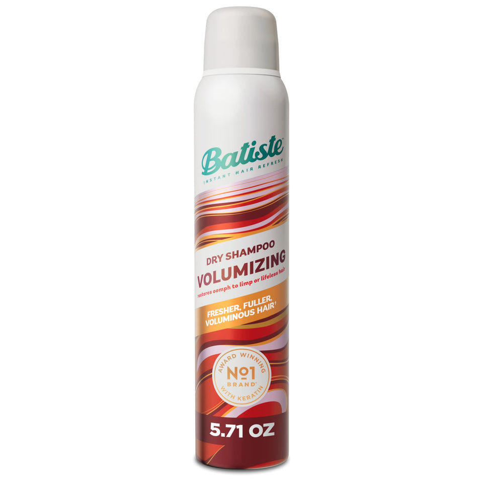 Batiste front packaging showing volumizing dry shampoo benefits