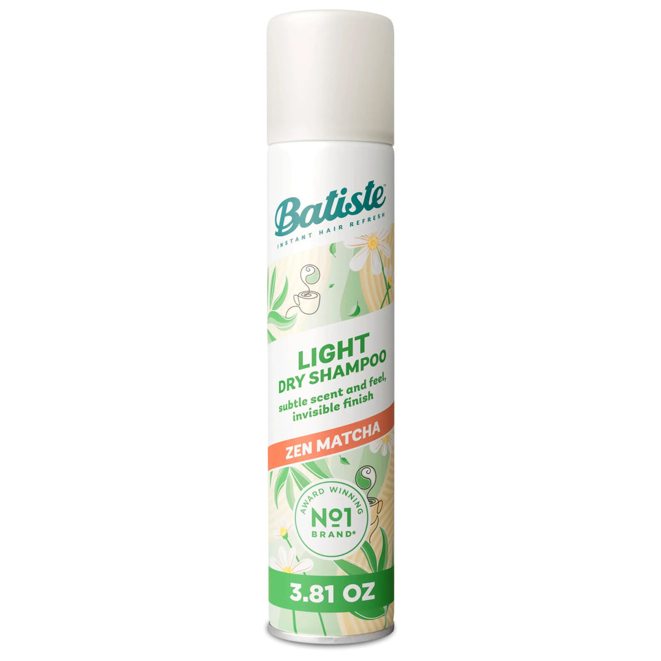 Batiste front can showing Zen Matcha label and compact travel size benefit