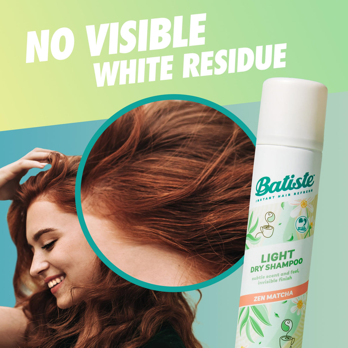 Close-up of Batiste label highlighting lightweight, invisible finish benefit