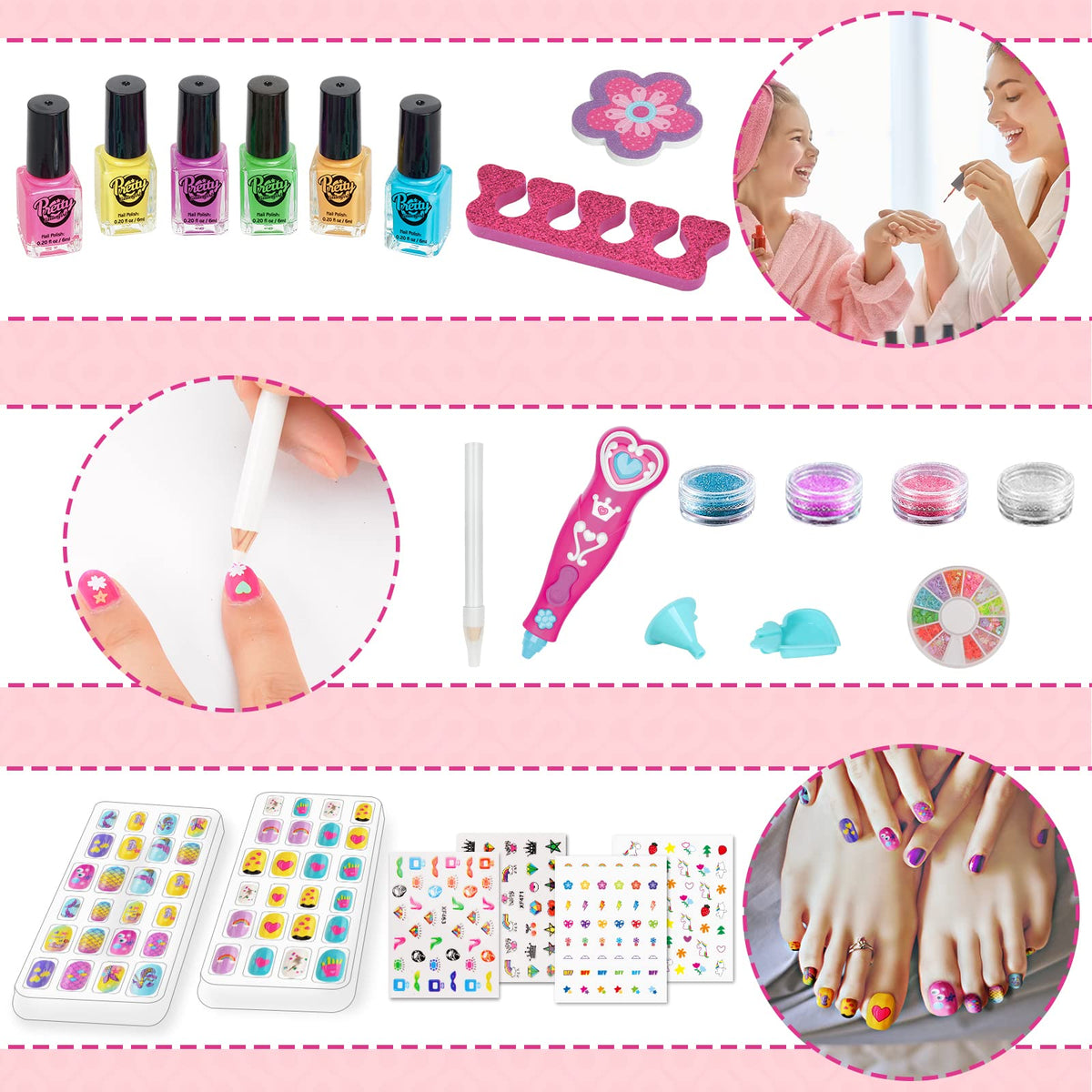 BATTOP manicure tools and accessories layout for organized, repeatable play