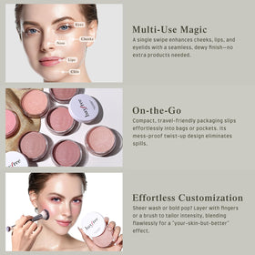 bayfree cheeks before and after illustrating natural dewy radiance