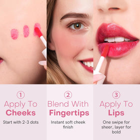 bayfree cheek blend demonstration showing natural flush and easy blending benefit