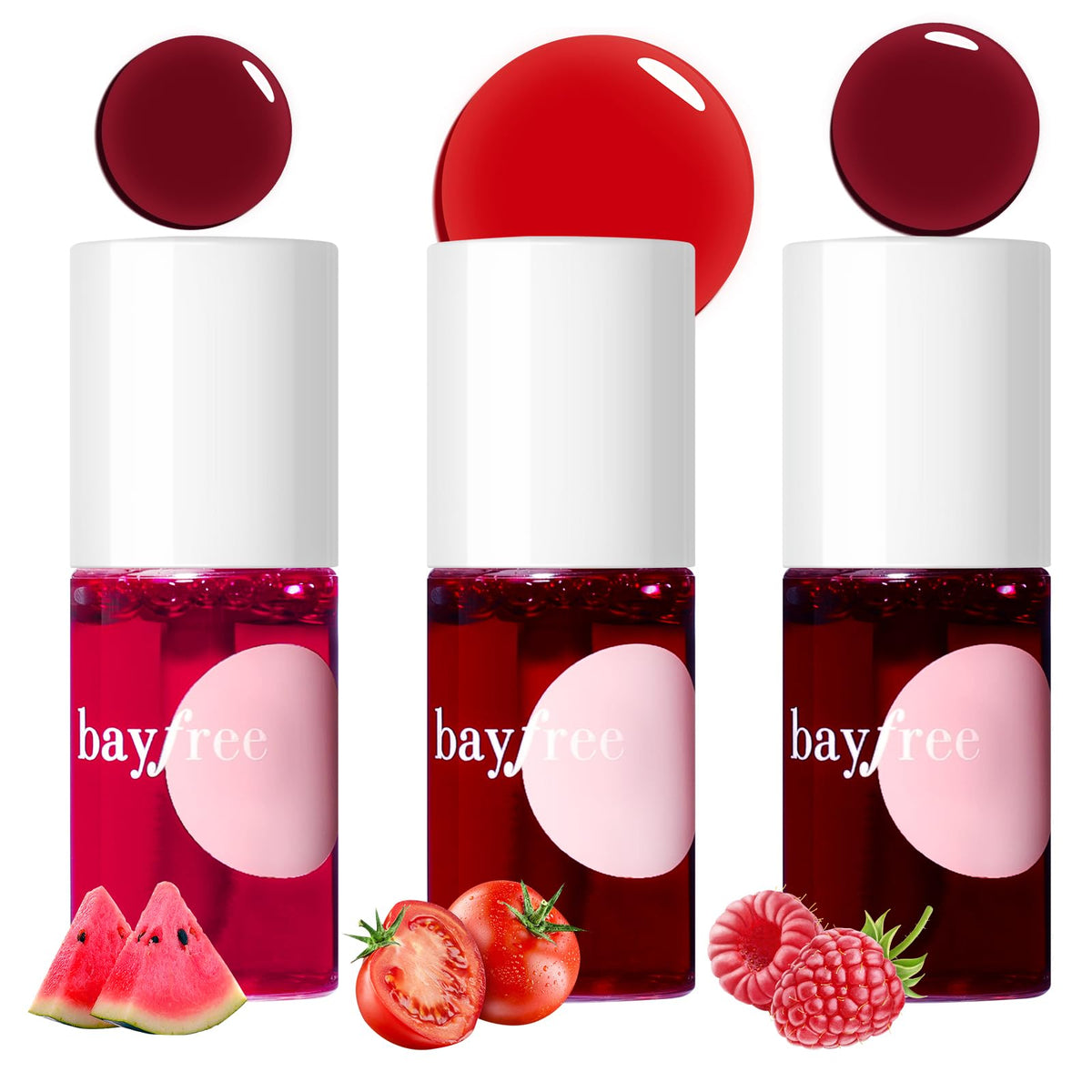 bayfree front packaging showing three fruit platter tubes and compact design