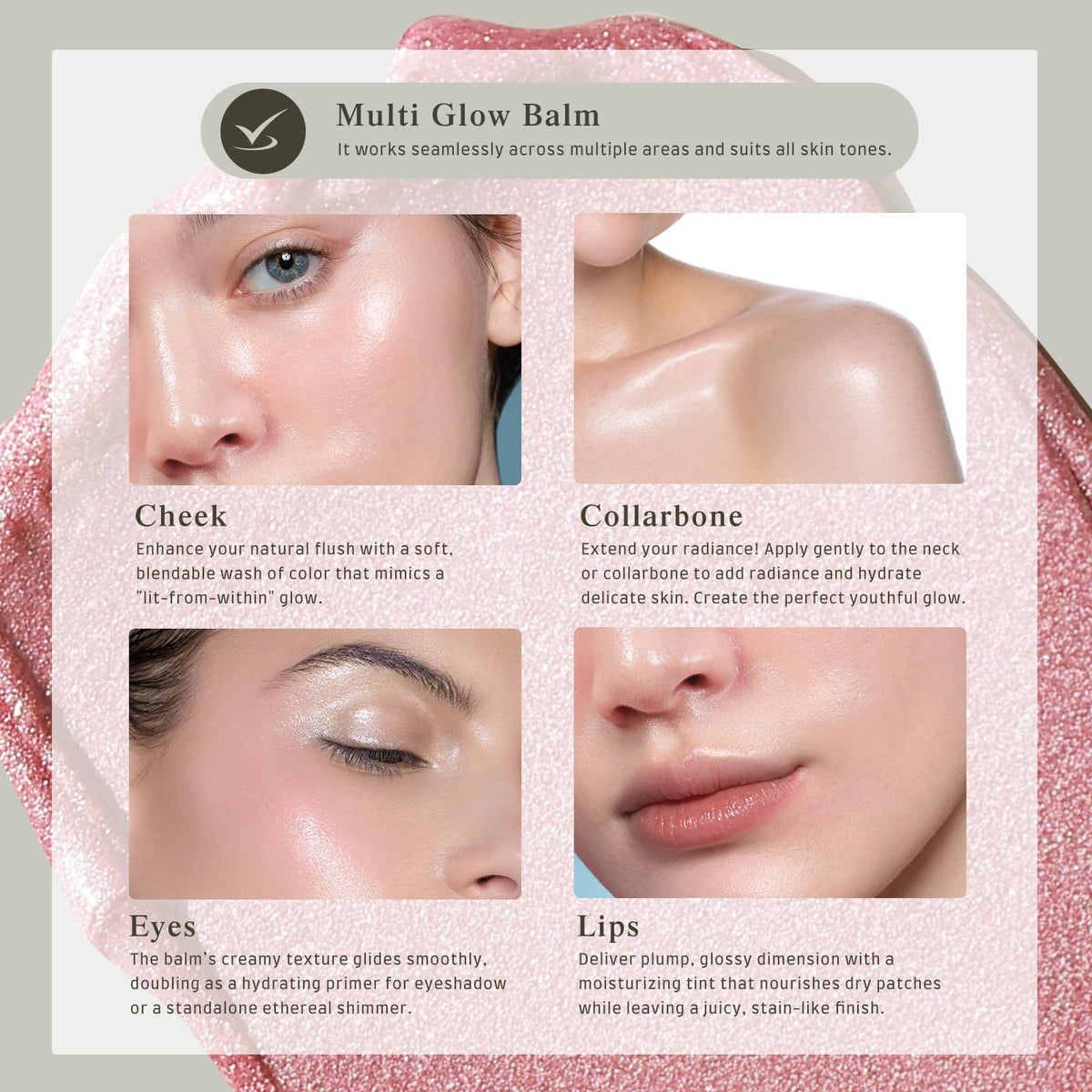 bayfree eyelid tint demo showing subtle luminous wash