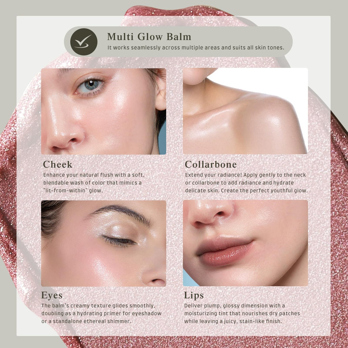 bayfree soft eyeshadow wash on lid showcasing multi-use, dewy color