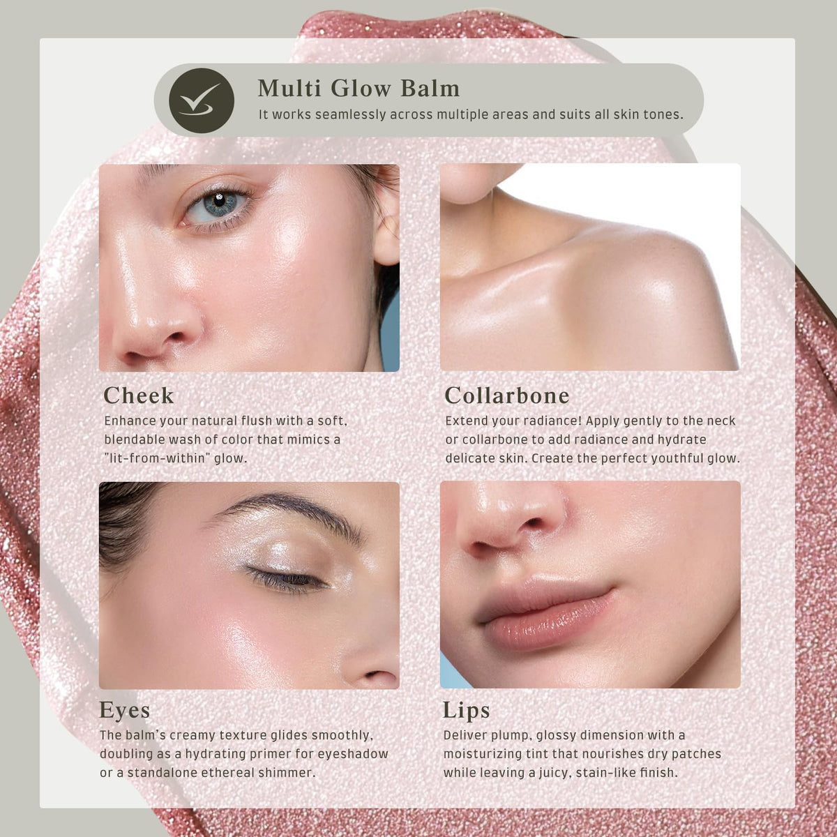 bayfree soft wash on eyelid demonstrating luminous color and easy layering