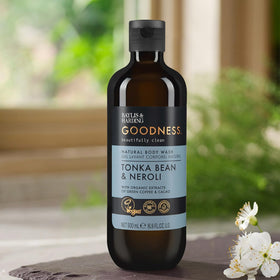 Baylis & Harding bottle styled in bathroom adding elegant touch