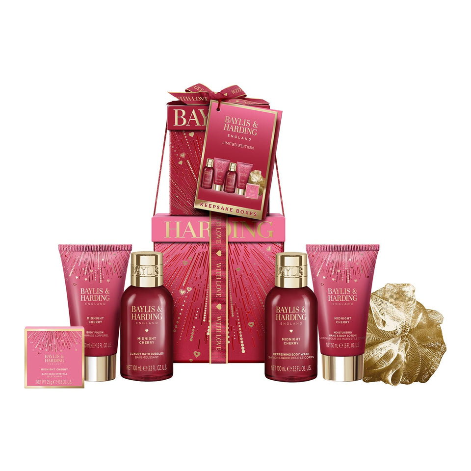 Baylis & Harding front packaging showing gift box and products, communicates festive elegance