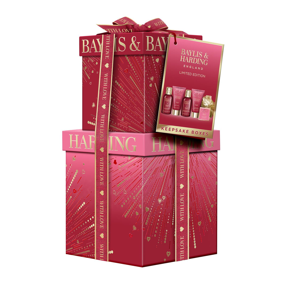 Baylis & Harding gift box on table in lifestyle setting, suggests ready-to-gift presentation