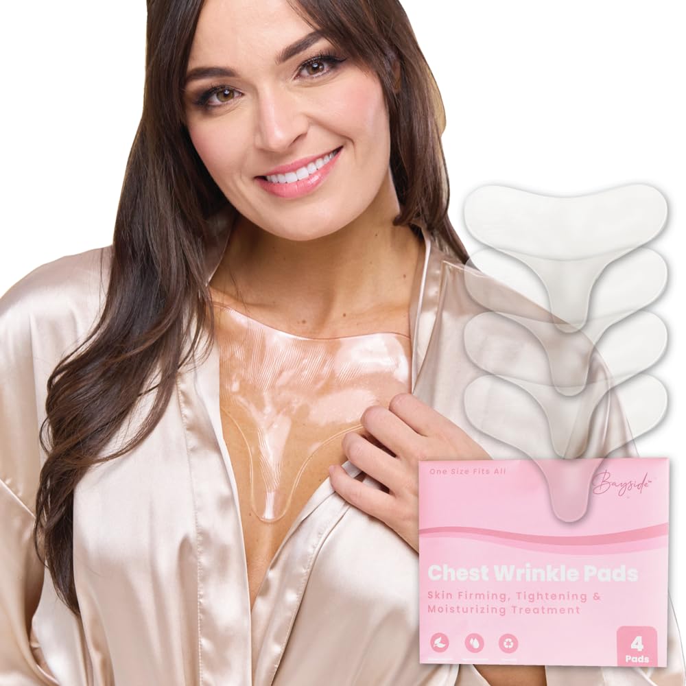 Bayside front packaging showing four chest wrinkle pads and product benefits