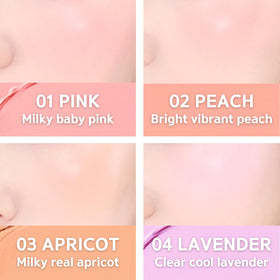 BBIA swatch on skin with finger showing pigmented, buildable payoff