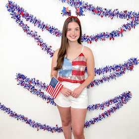 BBPOOL party table display of headbands showing easy access and crowd-ready favors