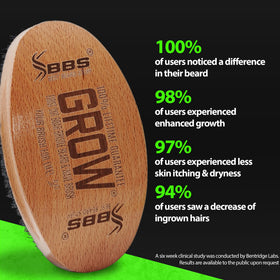 BBS BEST BEARD STUFF brushing 360 waves to tighten pattern and texture